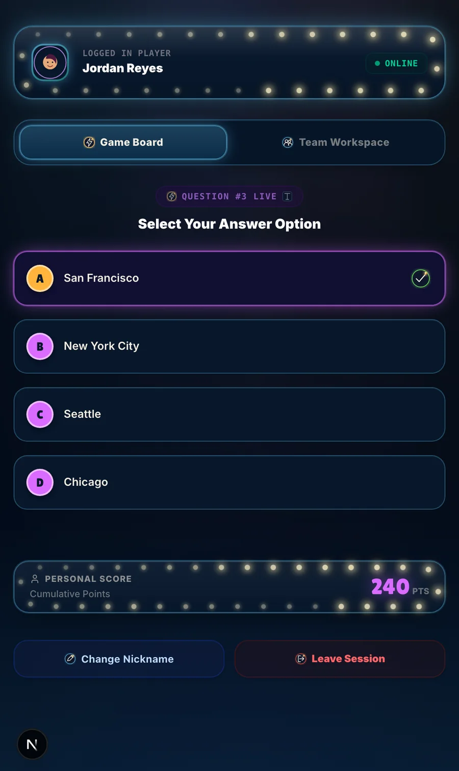 Answer Grid